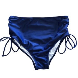 WOMENS ZITY BLUE BATHING SUIT BOTTOMS SIZE MEDIUM
